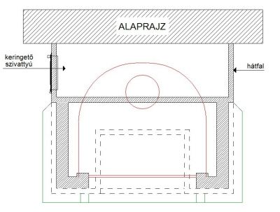 Központi fűtéses kandalló alaprajza. Központi fűtéses kandalló alaprajza.